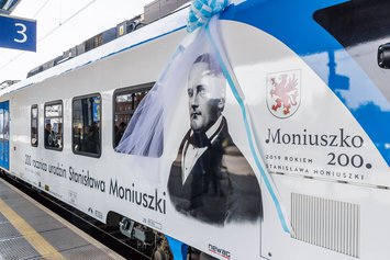 Uroczystość nadania pociągowi Przewozów Regionalnych imienia Stanisława Moniuszki